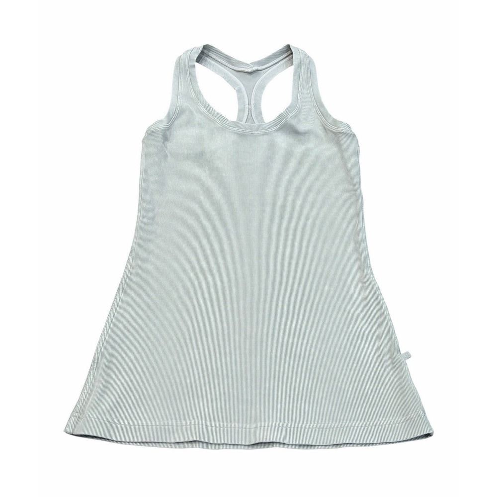 Lululemon Womens Cool Racerback Tank Top Ribbed Gray Athletic Performance Active